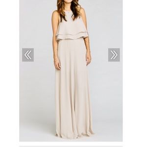 Show me your mumu bridesmaid dress 2 piece neutral